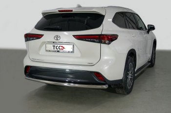 Защита задняя (нержавейка 60,3 мм) ТСС Тюнинг Toyota Highlander XU70 (2020-2025)