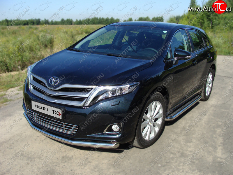 18 999 р. Защита переднего бампера нижняя d60,3 мм ТСС Тюнинг Toyota Venza GV10 рестайлинг (2012-2016) (нержавейка)  с доставкой в г. Воронеж