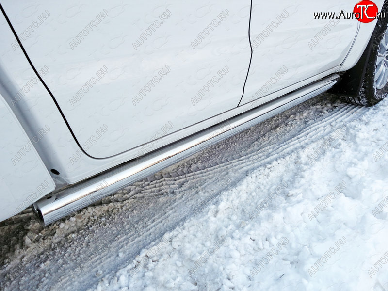 25 499 р. Защита порогов труба 76,1 мм ТСС Тюнинг  Volkswagen Amarok (2016-2022) рестайлинг (серые)  с доставкой в г. Воронеж