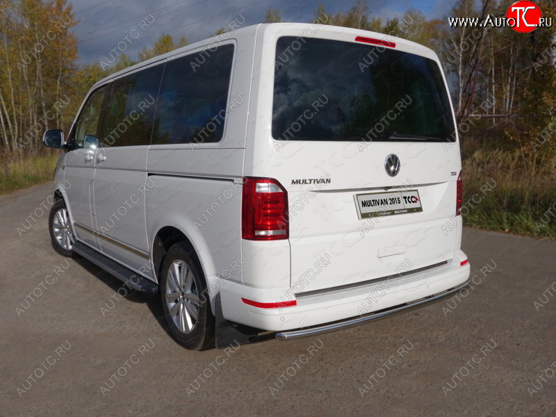 18 999 р. Защита задняя (нержавейка 42,4 мм), ТСС Тюнинг Volkswagen Multivan T6 дорестайлинг (2016-2019) (нержавейка)  с доставкой в г. Воронеж