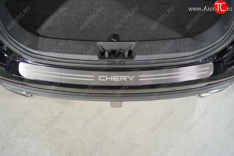 3 799 р. Накладки на задний бампер, ТСС Тюнинг  Chery Tiggo 8 PRO MAX (2021-2025) дорестайлинг, рестайлинг (лист шлифованный надпись Chery)  с доставкой в г. Воронеж