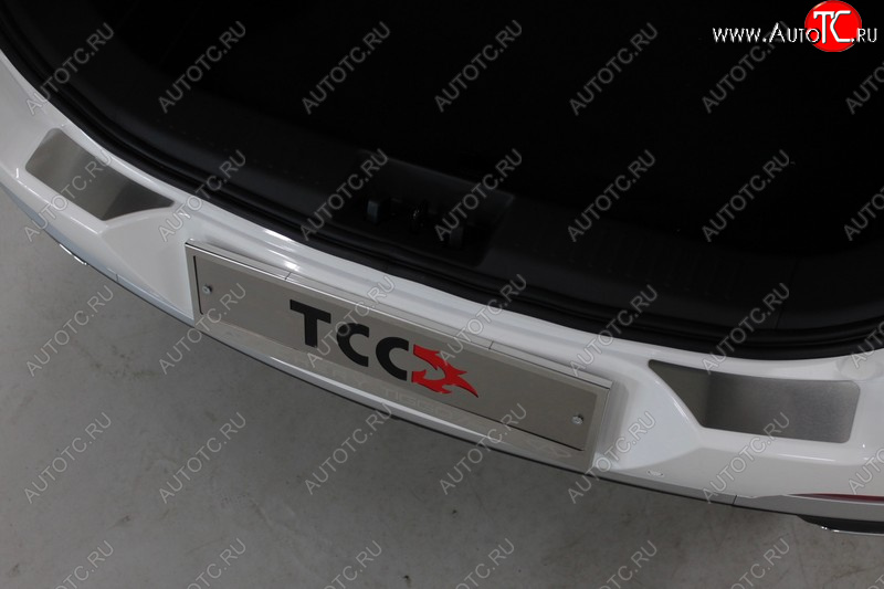 2 399 р. Накладки на задний бампер, ТСС Тюнинг  Chery Tiggo 7 PRO (2019-2025) (лист шлифованный)  с доставкой в г. Воронеж