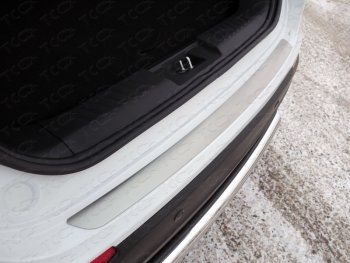 Накладка на задний бампер лист шлифованный, ТСС Тюнинг Chery Tiggo 5 (T21) дорестайлинг (2014-2017) (лист шлифованный)