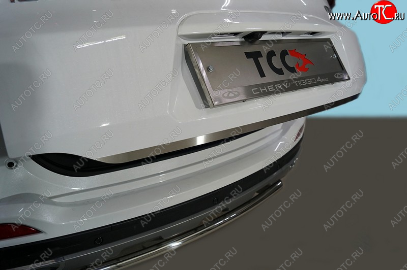 789 р. Накладка на заднюю дверь, ТСС Тюнинг  Chery Tiggo 4 Pro (2021-2025) (Лист шлифованный)  с доставкой в г. Воронеж