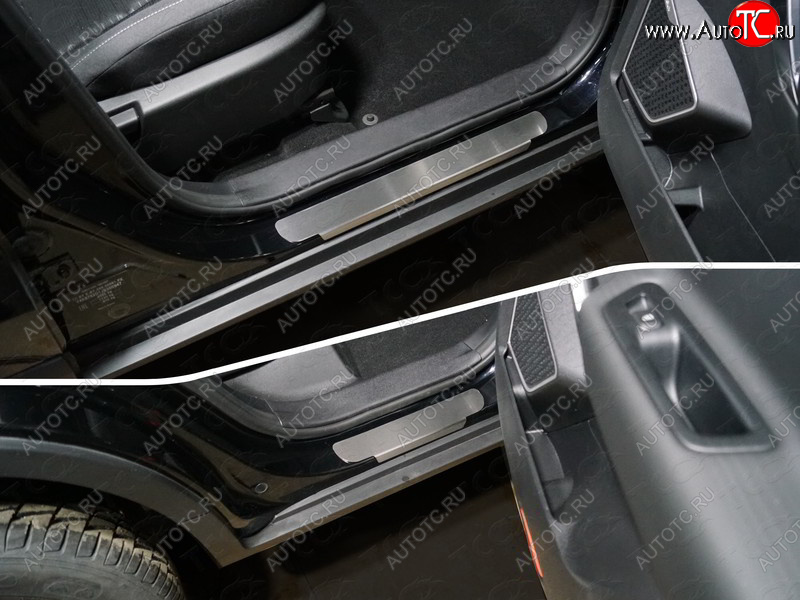 3 999 р. Накладки на пороги, ТСС Тюнинг  Geely Atlas  NL3 (2016-2022) (лист шлифованный)  с доставкой в г. Воронеж