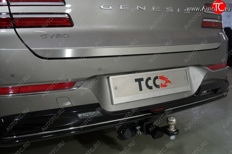 2 399 р. Накладка на заднюю дверь, ТСС Тюнинг  GENESIS GV80  JK1 (2020-2022) (Лист шлифованный)  с доставкой в г. Воронеж