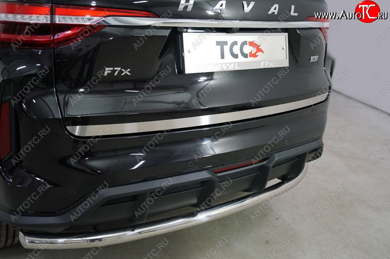 2 139 р. Накладка на заднюю дверь, ТСС Тюнинг  Haval H7 (2016-2018) (Лист шлифованный)  с доставкой в г. Воронеж