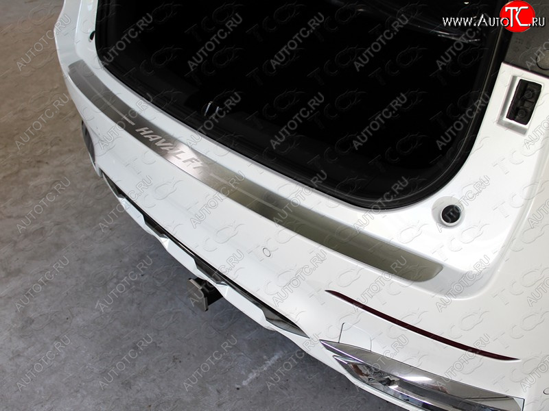 3 399 р. Накладка на задний бампер, ТСС Тюнинг  Haval F7 (2018-2022)  дорестайлинг (лист шлифованный надпись Haval F7)  с доставкой в г. Воронеж