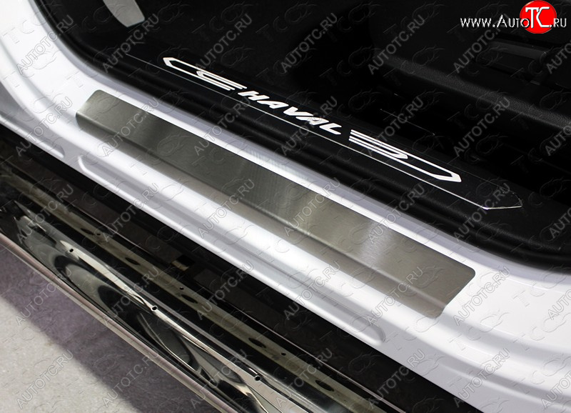 3 879 р. Накладки на пороги, ТСС Тюнинг  Haval F7 (2018-2022)  дорестайлинг (лист шлифованный)  с доставкой в г. Воронеж