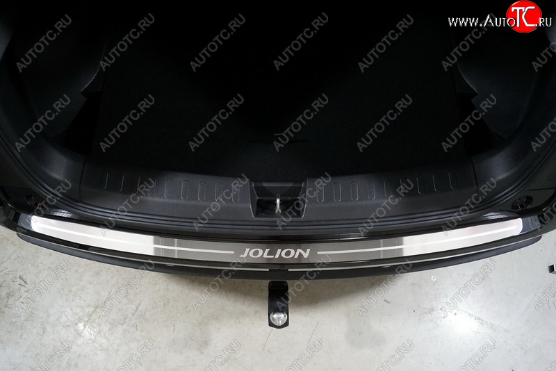 3 689 р. Накладка на задний бампер, ТСС Тюнинг  Haval Jolion (2020-2025) дорестайлинг, рестайлинг (лист шлифованный надпись Jolion )  с доставкой в г. Воронеж