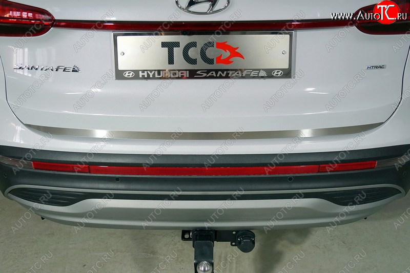 3 299 р. Накладка на заднюю дверь, ТСС Тюнинг  Hyundai Santa Fe  TM (2020-2022) рестайлинг (Лист шлифованный)  с доставкой в г. Воронеж