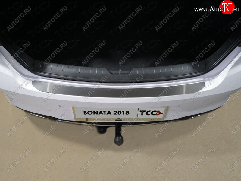 1 799 р. Накладка на задний бампер ТСС Тюнинг  Hyundai Sonata  DN8 (2019-2022) (Лист шлифованный)  с доставкой в г. Воронеж