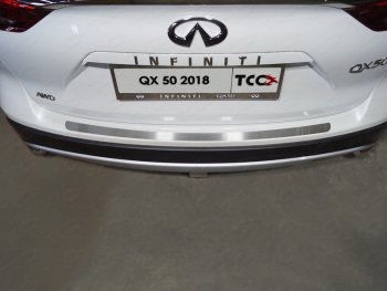 1 999 р. Накладка на задний бампер, ТСС Тюнинг  INFINITI Qx50  J55 (2017-2022) (Лист шлифованный)  с доставкой в г. Воронеж. Увеличить фотографию 1