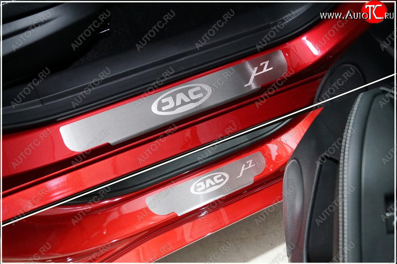 4 599 р. Накладки на пороги, ТСС Тюнинг  Isuzu D-Max  RG (2020-2023) DoubleCab (лист шлифованный JAC J7)  с доставкой в г. Воронеж