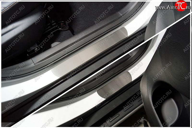 2 399 р. Накладки на пороги, ТСС Тюнинг  JAC JS4 (2021-2025) (лист шлифованный)  с доставкой в г. Воронеж