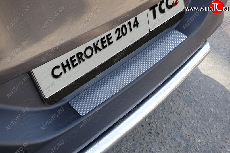 1 199 р. Накладка на задний бампер ТСС Тюнинг Jeep Cherokee KL дорестайлинг (2014-2017) (Декоративная)  с доставкой в г. Воронеж