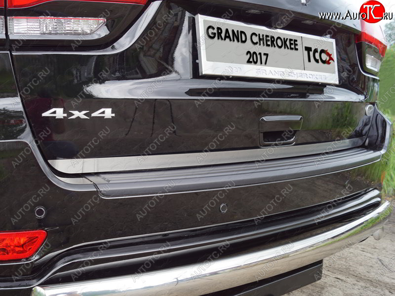1 999 р. Накладка на заднюю дверь, ТСС Тюнинг  Jeep Grand Cherokee  WK2 (2013-2018) 1-ый рестайлинг (Лист шлифованный)  с доставкой в г. Воронеж