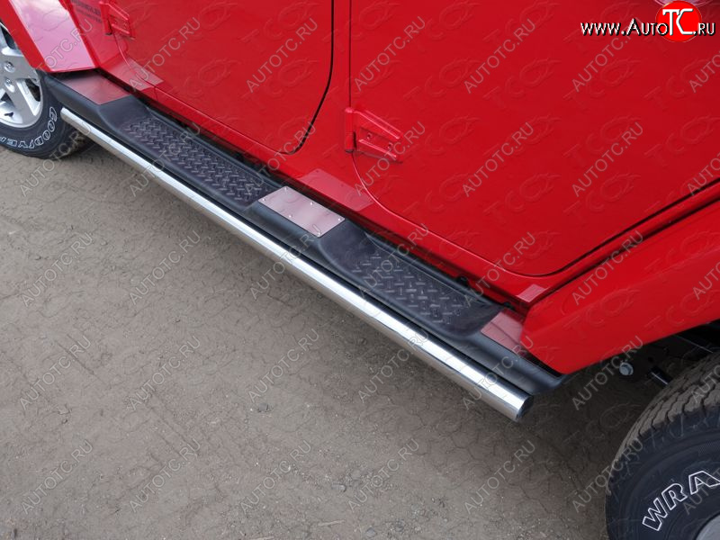 1 999 р.  Накладки на пороги ТСС Тюнинг  Jeep Wrangler  JK (2006-2010) 3 дв. дорестайлинг (шлифованные)  с доставкой в г. Воронеж