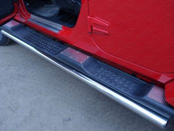 Накладки на пороги ТСС Тюнинг Jeep Wrangler JK 3 дв. дорестайлинг (2006-2010)