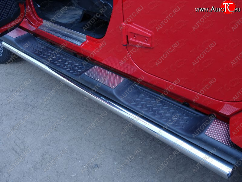 2 999 р. Накладки на пороги ТСС Тюнинг Jeep Wrangler JK 3 дв. дорестайлинг (2006-2010) (декоративные)  с доставкой в г. Воронеж