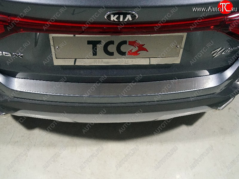 1 429 р. Накладка на задний бампер, ТСС Тюнинг  KIA Rio  X (2020-2025) рестайлинг (Лист шлифованный)  с доставкой в г. Воронеж