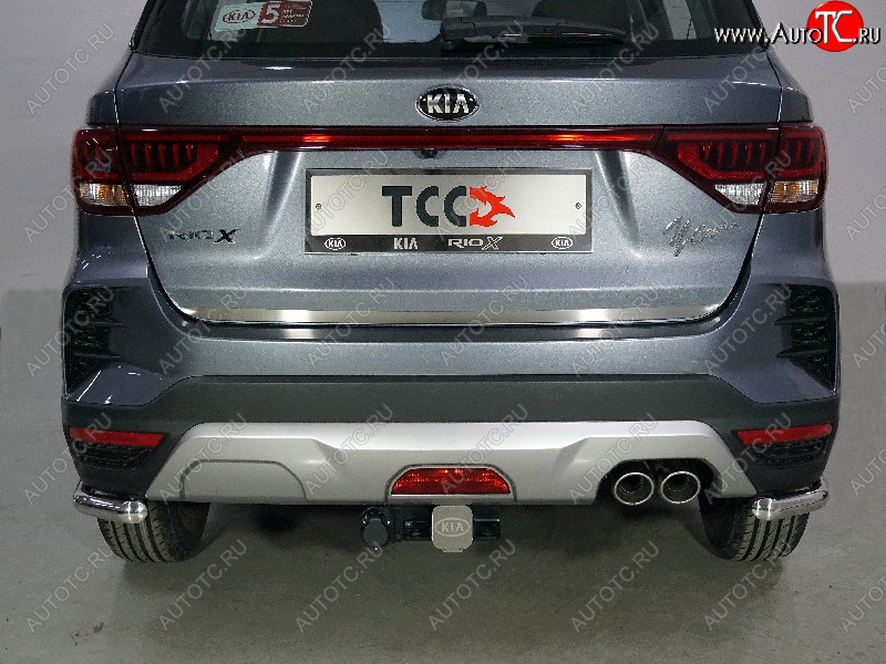 1 089 р. Накладка на заднюю дверь, ТСС Тюнинг  KIA Rio  X (2020-2025) рестайлинг (лист шлифованный)  с доставкой в г. Воронеж