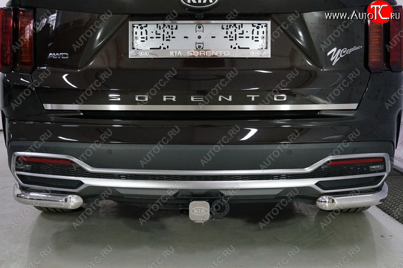 2 199 р. Накладка на заднюю дверь, ТСС Тюнинг  KIA Sorento  MQ4 (2020-2022) (лист шлифованный)  с доставкой в г. Воронеж