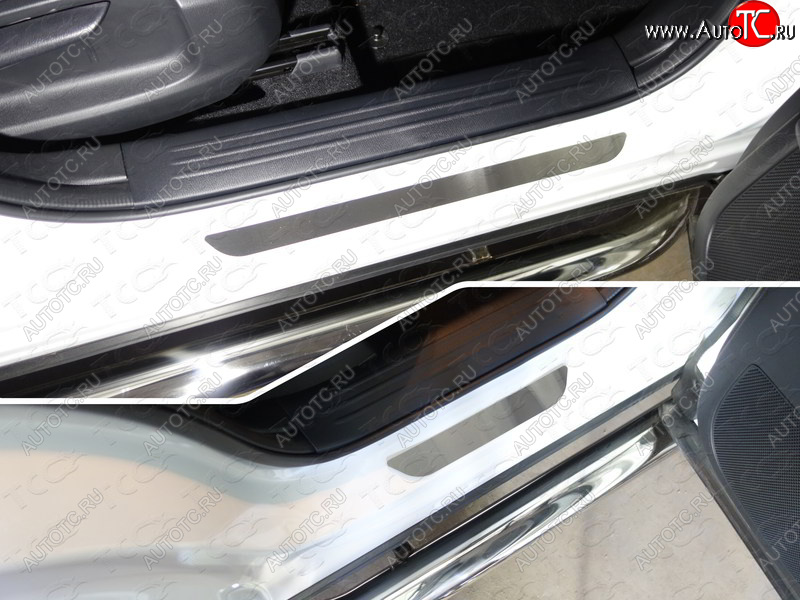 2 599 р. Накладки на пороги, ТСС Тюнинг Mazda CX-5 KF (2016-2025) (лист шлифованный)  с доставкой в г. Воронеж