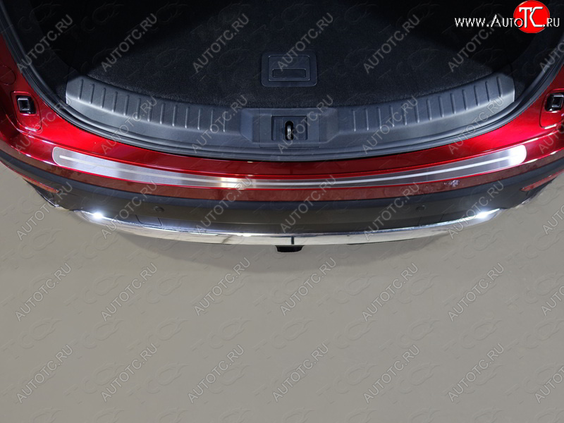 3 659 р. Накладка на задний бампер, ТСС Тюнинг  Mazda CX-9  TC (2015-2025) дорестайлинг (лист шлифованный с полосой)  с доставкой в г. Воронеж
