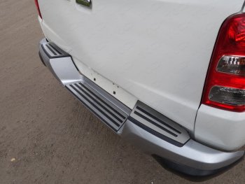 Накладки на задний бампер, ТСС Тюнинг Mitsubishi L200 5 KK,KL дорестайлинг (2015-2019) (лист шлифованный)
