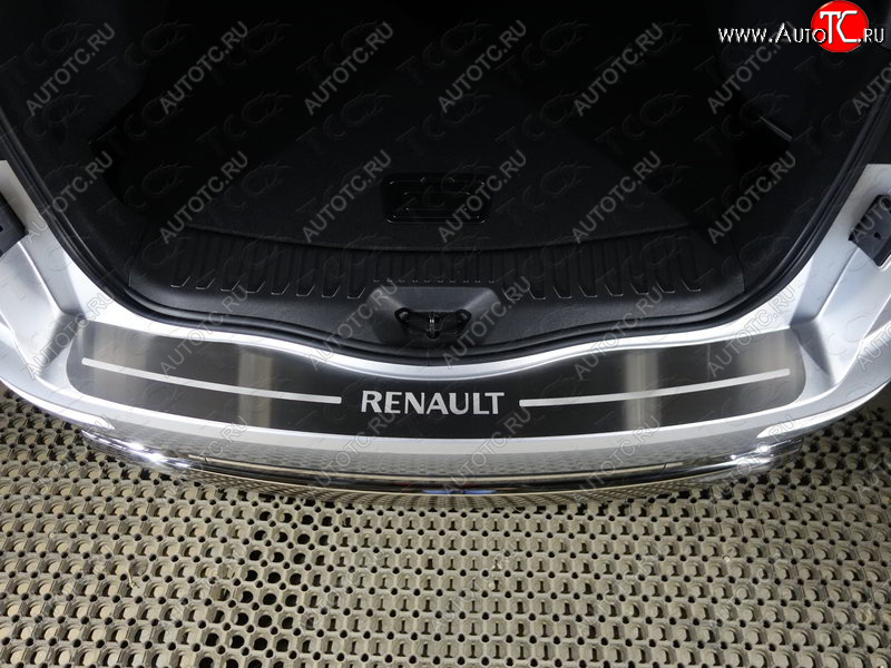 4 199 р. Накладка на задний бампер, ТСС Тюнинг  Renault Koleos  2 (2016-2025) (лист шлифованный надпись Renault)  с доставкой в г. Воронеж