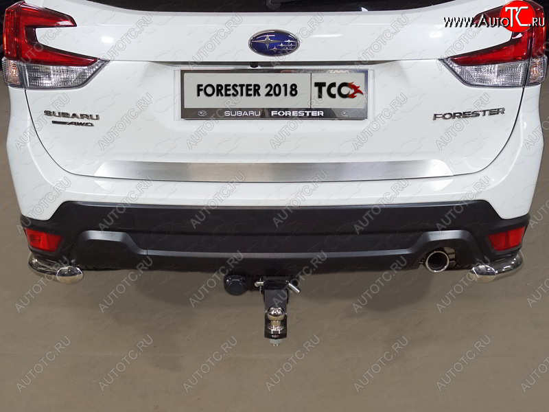 2 999 р. Накладка на заднюю дверь, ТСС Тюнинг  Subaru Forester  SK/S14 (2018-2021) дорестайлинг (Лист шлифованный)  с доставкой в г. Воронеж
