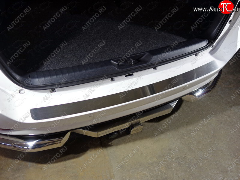 2 999 р. Накладка на задний бампер, ТСС Тюнинг  Toyota Fortuner  AN160 (2015-2020) дорестайлинг (Лист шлифованный)  с доставкой в г. Воронеж