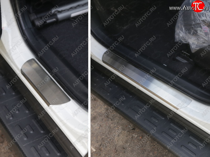 3 399 р. Накладки на пороги, ТСС Тюнинг  Toyota RAV4  XA40 (2015-2019) 5 дв. рестайлинг (лист шлифованный)  с доставкой в г. Воронеж