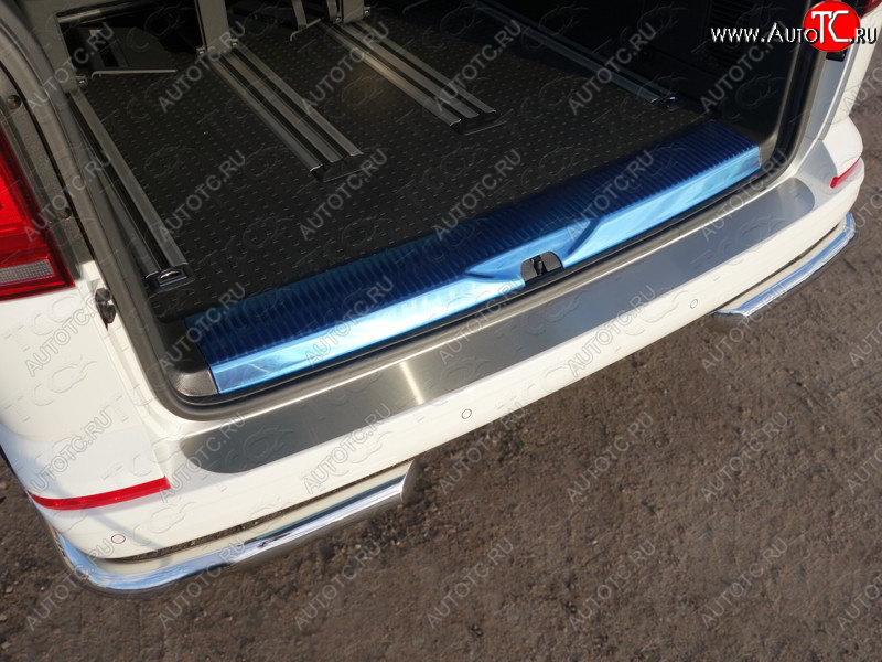2 999 р. Накладка на задний бампер, ТСС Тюнинг  Volkswagen Multivan  T6 (2016-2019) дорестайлинг (Лист шлифованный)  с доставкой в г. Воронеж