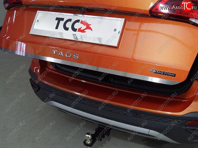 1 849 р. Накладка на заднюю дверь, ТСС Тюнинг  Volkswagen Taos (2020-2022) (Лист шлифованный)  с доставкой в г. Воронеж