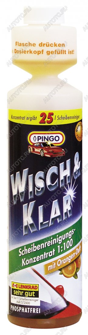 399 р. Концентрат для стеклоочистителей 1:100  250 мл - яблоко Pingo 00786-5  с доставкой в г. Воронеж