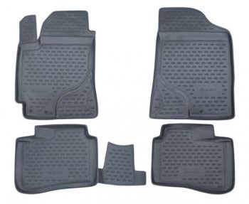 Комплект ковриков в салон (полиуретан, серые) Element KIA Ceed  1 ED (2006-2012) дорестайлинг универсал, дорестайлинг, хэтчбэк 5 дв., рестайлинг универсал, рестайлинг, хэтчбэк 5 дв.