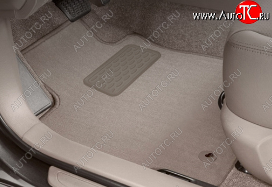 5 249 р. Комплект ковриков в салон (текстиль, бежевые) Autofamily Ford Ranger RapCab рестайлинг (2015-2021)  с доставкой в г. Воронеж