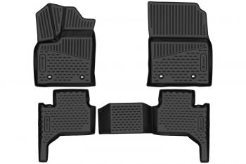 3 499 р. Коврики 3D в салон подходят для TOYOTA Land Cruiser (300 Series) 2021- Внед, 5мест, 4шт. (полиуретан)  Тойота Ленд крузер Element element3da66914210k  с доставкой в г. Воронеж. Увеличить фотографию 1