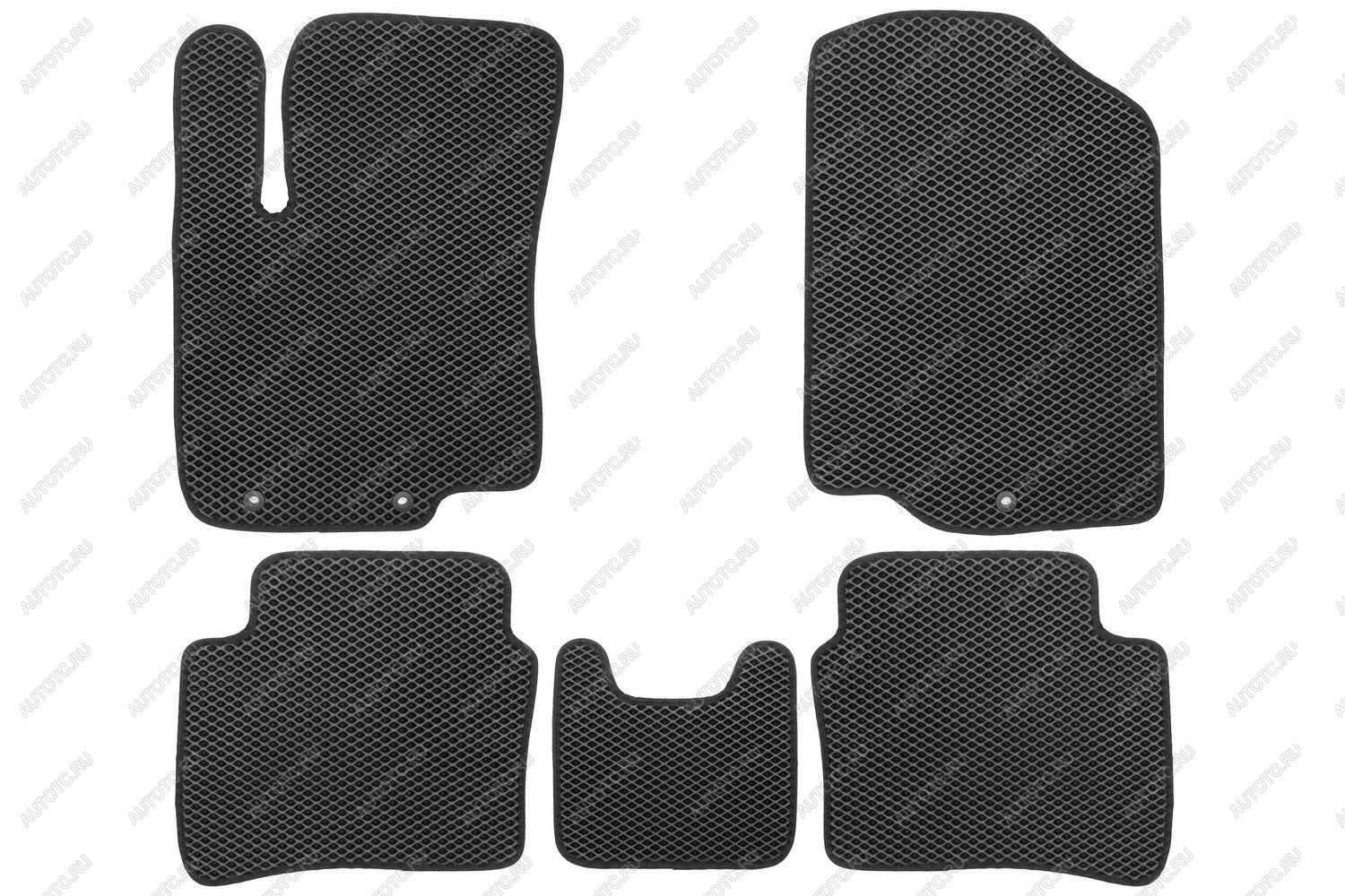 2 899 р. Коврики в салон EVA подходят для HYUNDAI Solaris (I, Ir) 2010-2017  KIA Rio (III, IIIr) 2011-2017 (черная окантовка), 5шт.  Хендай Солярис Klever eva.b.0502503922110k  с доставкой в г. Воронеж