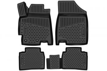 2 399 р. Коврики 3D в салон подходят для JAC J7 (I) 2020- 4шт. (полиуретан)  Джак Element element3da66481210k  с доставкой в г. Воронеж. Увеличить фотографию 1