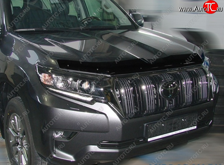 2 999 р. Дефлектор капота SIM Toyota Land Cruiser Prado J150 3-ий рестайлинг (2020-2025)  с доставкой в г. Воронеж