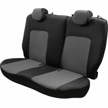5 749 р. Комплект чехлов для сидений (РЗС 40/60 2П Жаккард) Дублин Lord Autofashion Hyundai Accent седан ТагАЗ (2001-2012) (черный, вставка Зигзаг серая)  с доставкой в г. Воронеж. Увеличить фотографию 5