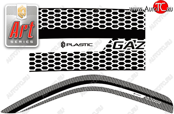 2 099 р. Дефлектора окон CA-Plastic  ГАЗ Баргузин  2217 автобус - Соболь ( 2217 автобус,  2310,  2752,  2217 Бизнес автобус,  2752,Бизнес,  2310,Бизнес) (Серия Art графит)  с доставкой в г. Воронеж