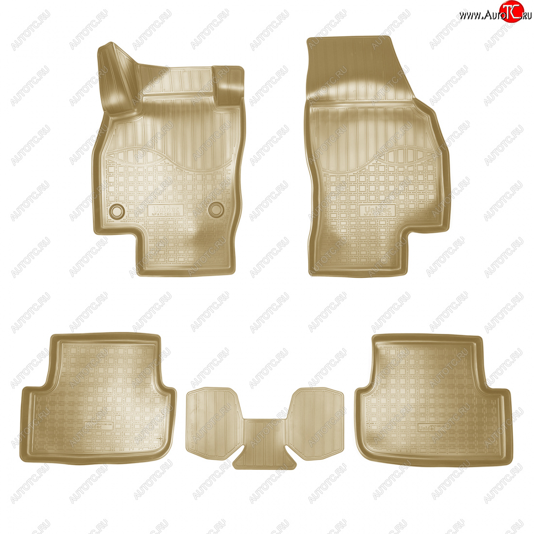 3 089 р. Коврики салонные Norplast 3D  Seat Arona (2017-2025) (бежевый)  с доставкой в г. Воронеж