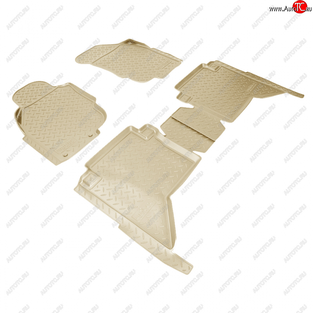 3 379 р. Коврики салонные (N2) Norplast  Toyota Hilux  AN10,AN20 (2008-2011) 1-ый рестайлинг (бежевый)  с доставкой в г. Воронеж