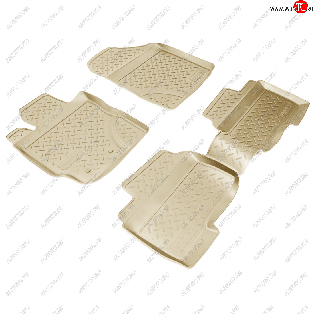3 199 р. Коврики салонные Norplast  Toyota Yaris  XP90 (2005-2008) дорестайлинг, хэтчбэк 3 дв., дорестайлинг, хэтчбэк 5 дв. (бежевый)  с доставкой в г. Воронеж