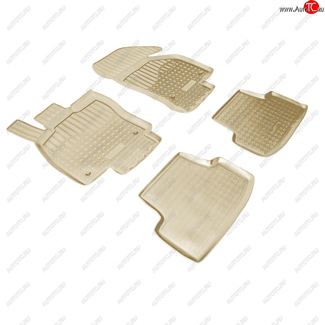 2 589 р. Коврики салонные 3D Norplast  Volkswagen Golf  7 (2012-2017) дорестайлинг, хэтчбэк 5 дв. (бежевый)  с доставкой в г. Воронеж