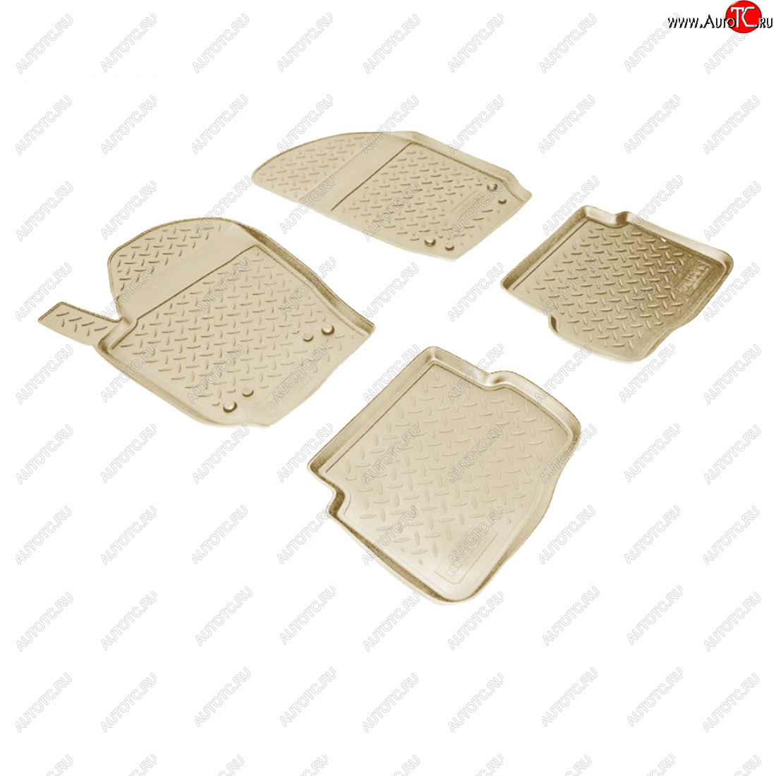 2 589 р. Коврики салонные Norplast  Volkswagen Polo  9N1 (2001-2009) седан дорестайлинг, хэтчбэк 5 дв. дорестайлинг, рестайлинг седан, рестайлинг, хэтчбэк 5 дв. (бежевый)  с доставкой в г. Воронеж